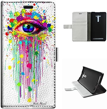 Zenfone 2 laser ZE550KL case, SoloShow(R) Colorful Eye pattern Luxury Wallet PU Leather Holder Pouch case for ASUS Zenfone 2 Laser ZE550KL 5.5 inch (Eye)