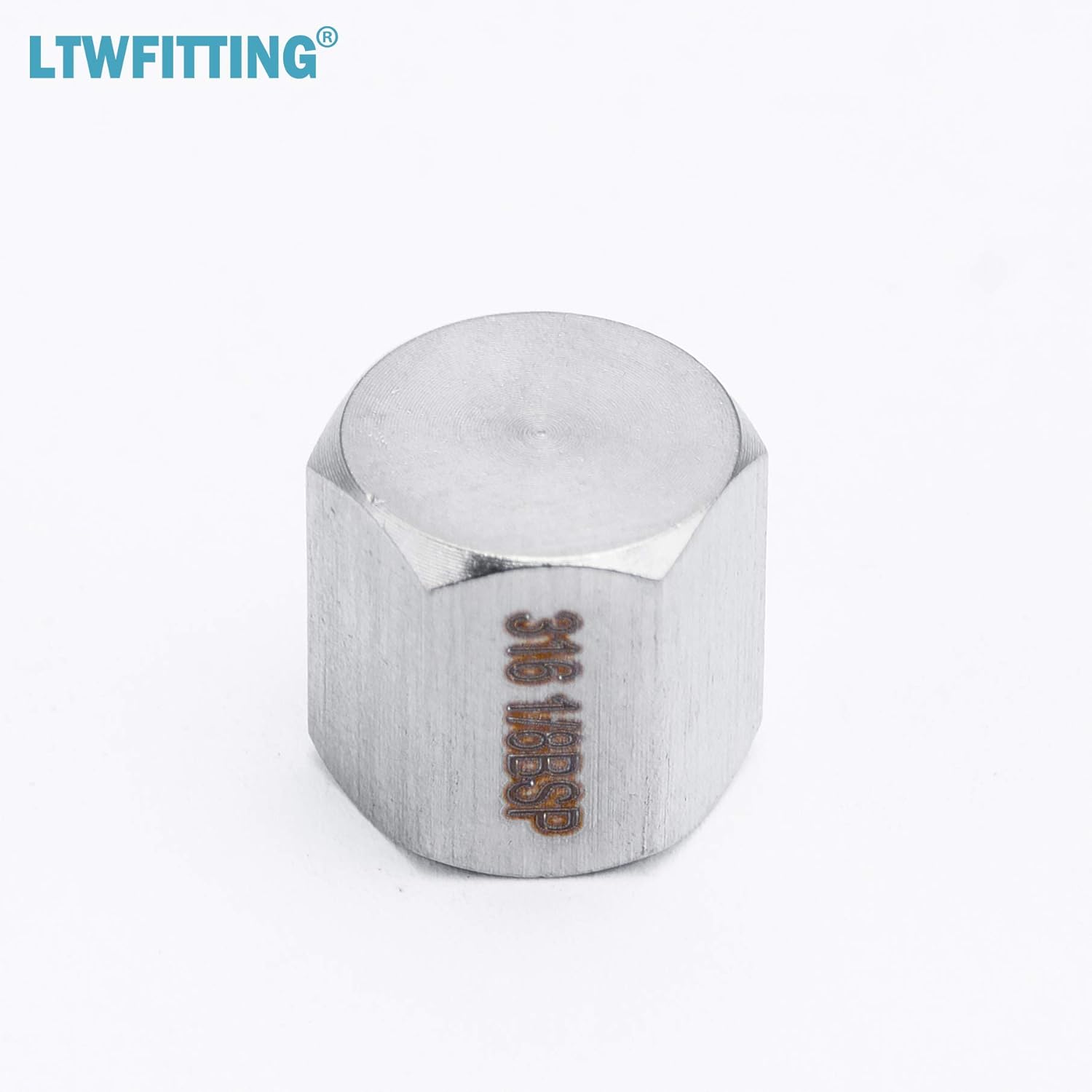 LTWFITTING 1/8-Inch Female BSPP Pipe Cap Fitting Stainless Steel 316 (Pack of 5), 1/8" Female BSPP - Image 4