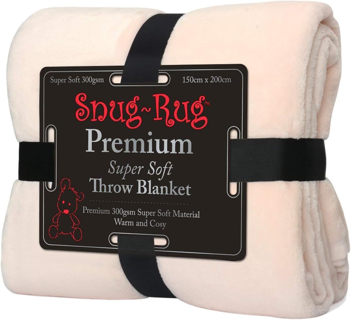 Snug Rug Premium Super Soft Fleece Throw Blanket Thick Warm Beige Extra Large XL 150 x 200cm (Champagne)OEKO-TEX STANDARD 100