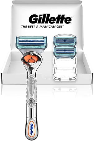 Amazon Co Jp Amazon Co Jp限定 ジレット スキンガード 電動タイプ 髭剃り カミソリ 男性 敏感肌用 本体 替刃3個付 ビューティー