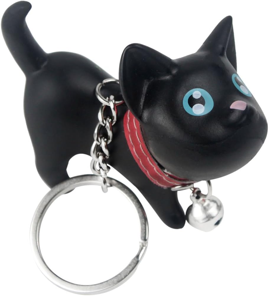 Cute Cat Key Chain/Kitten Key Ring/Bag Ornament With Bell