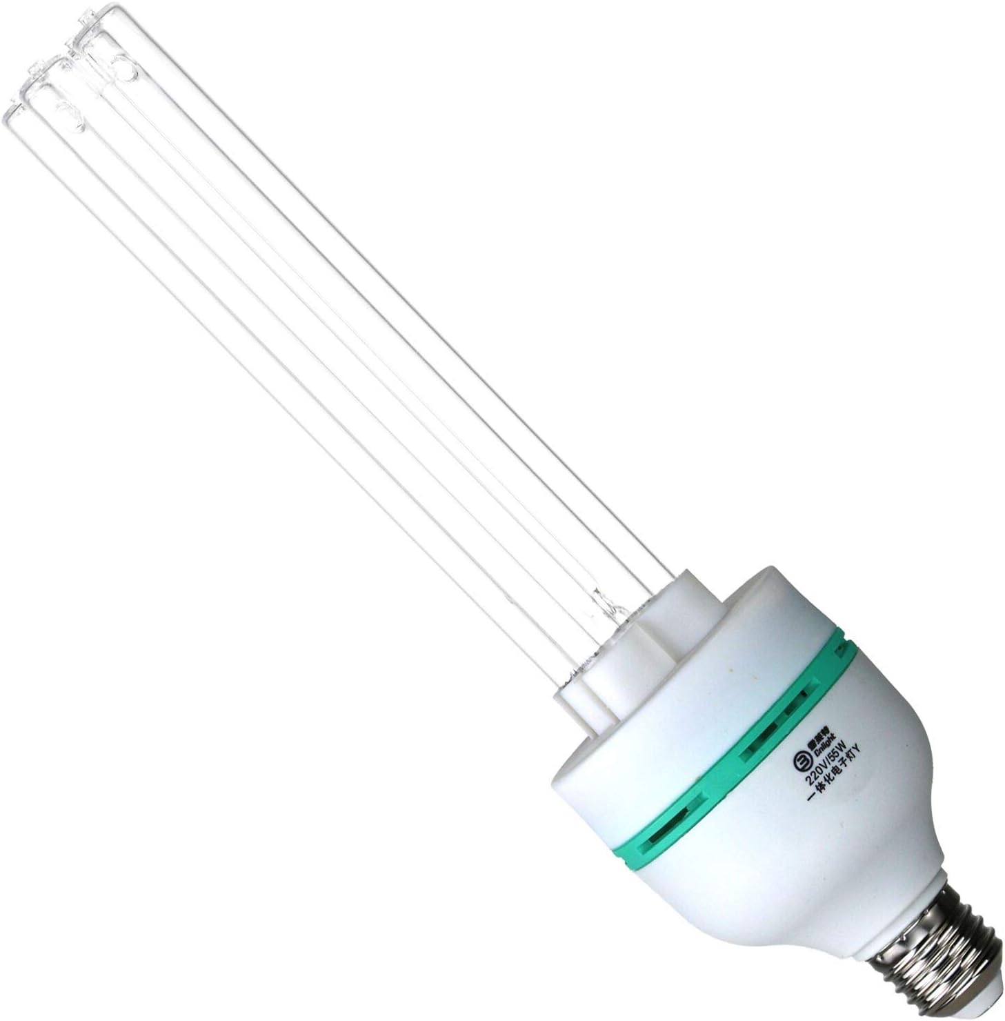 UV Disinfection Light Bulb 55W 220V Germicidal Lamp with Self-Ballast Suitable for E27/E26 Screw Socket (UVC with Ozone Replace Bulb)