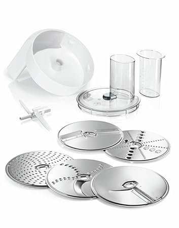 Bosch MUZ5VL1 Lifestyle Set VeggieLove mit Durchlaufschnitzler inklusive 3 Scheiben mit Asia-Gemüse-Scheibe und Kartoffelpuff