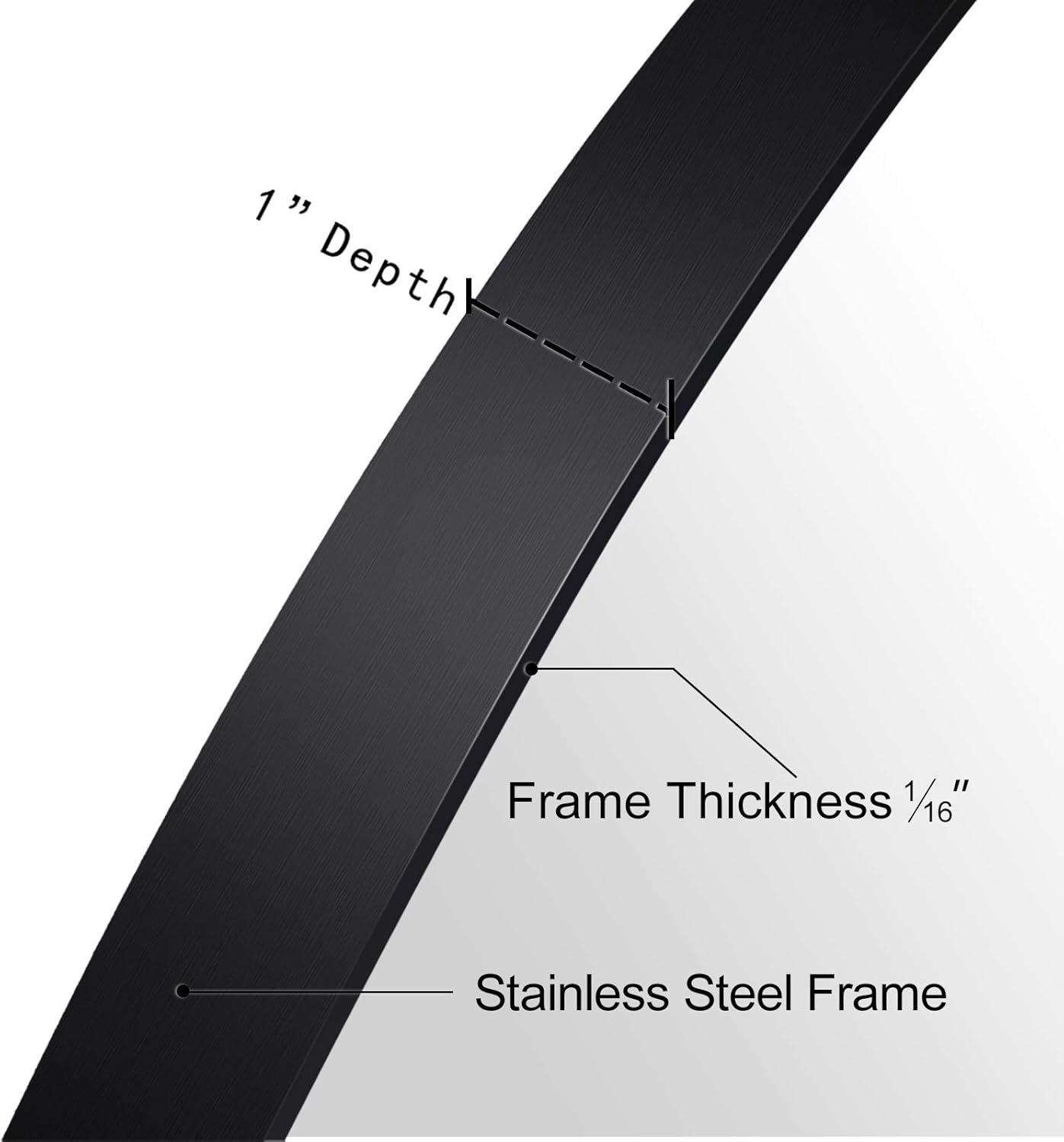 ANDY STAR Round Wall Mirror for Bathroom, 30 Inch Black Circle Mirror Modern Premium Stainless Steel Metal Frame Wall Mounted for Bathroom, Entryway, Vanity, Living Room, Bedroom: Kitchen & Dining