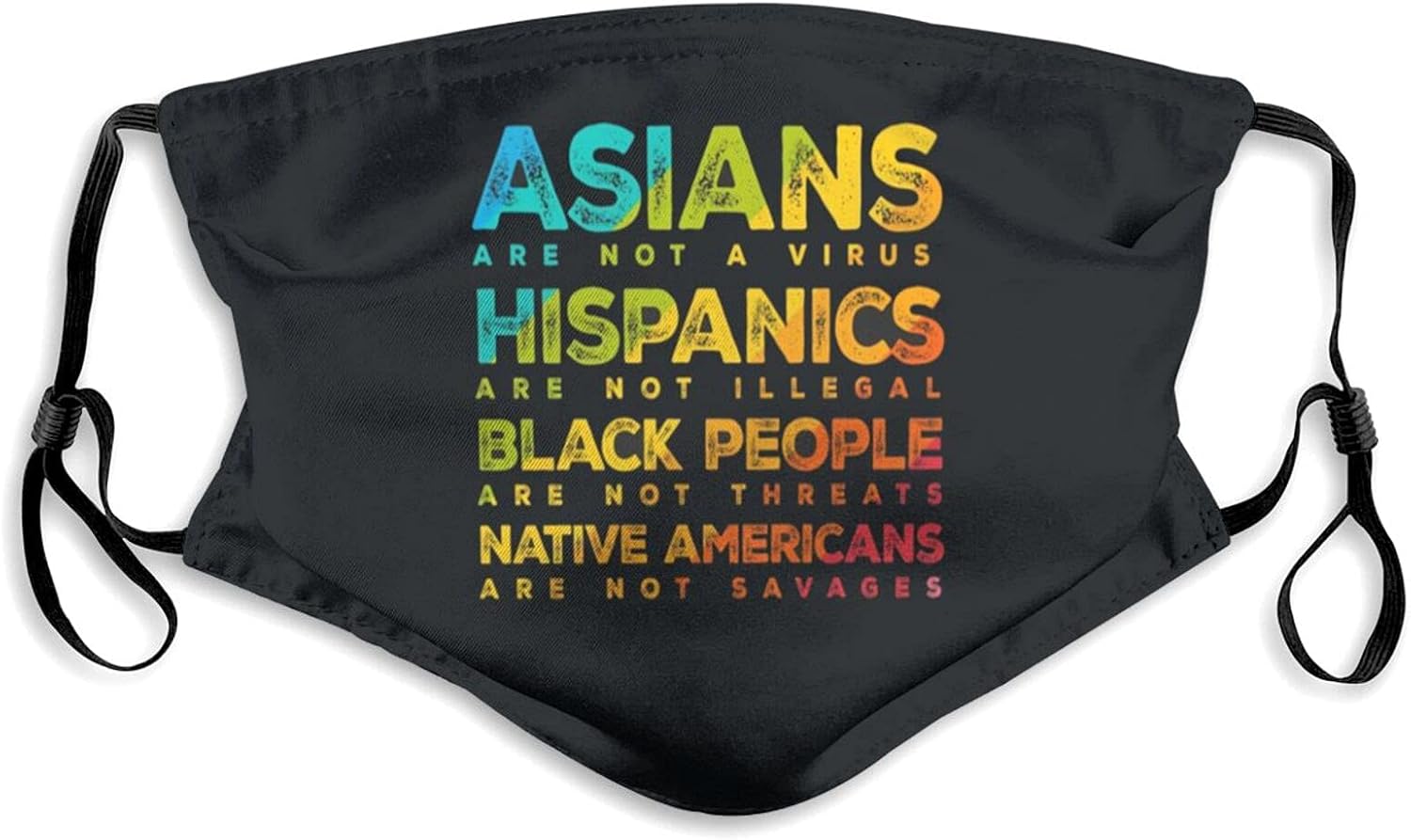 No Racial Discrimination Adjustable Reusable Face Masks for Children