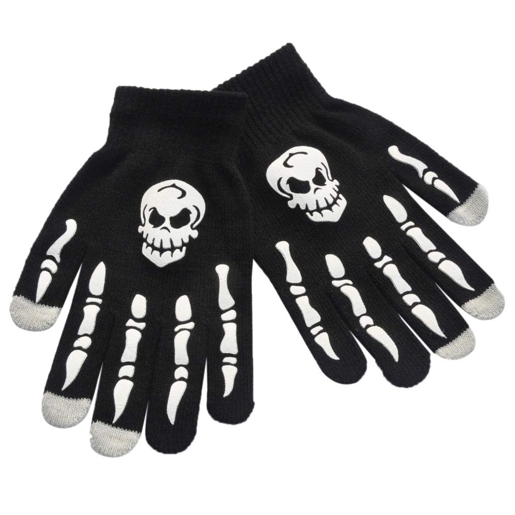 Cycling Gloves Halloween Horror Skull Claw Bone Warm Full Finger Gloves