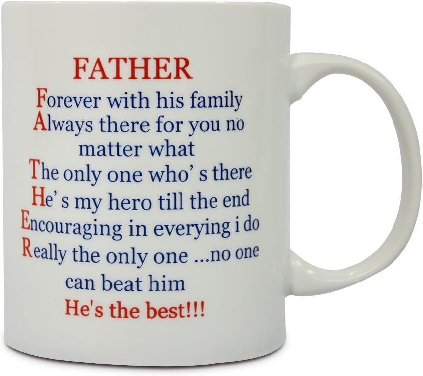 Fathers Day Gifts for Dad Ceramic Funny Coffee Mug Birthday Gift Idea for Grandpa Tea Cup 11 OZ