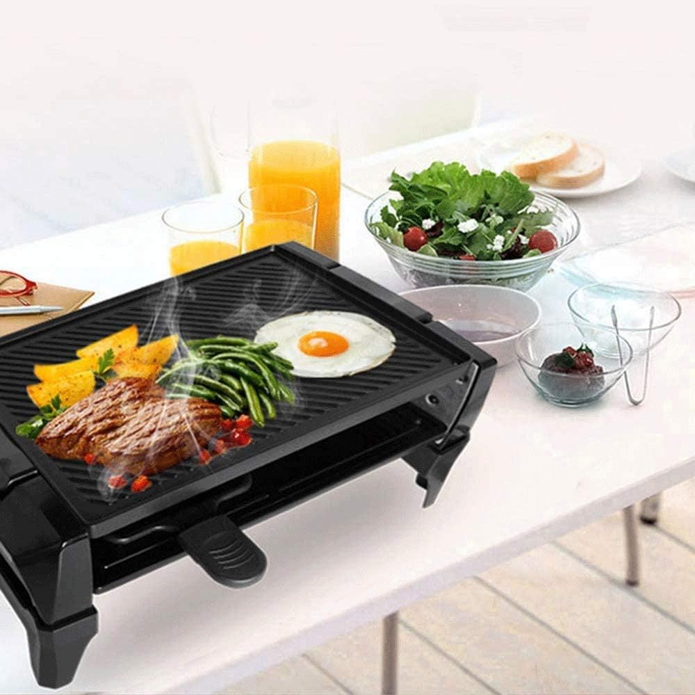 review ZQY Household Multi-Function Smoke-Free Barbecue Grill Easy to Clean Non-Stick Pan Electric Grill Barbecue Machine