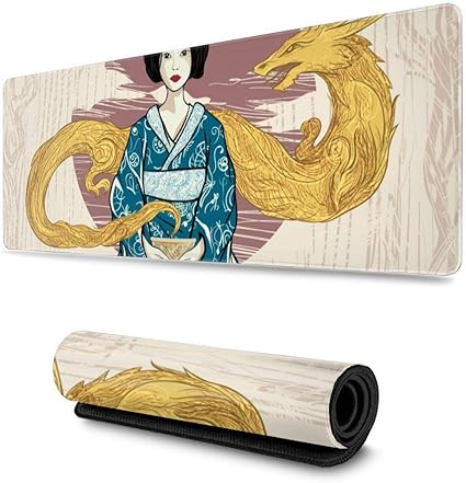 Amazon マウスパッド 大型 ゲーミングマウスパッド 和風 玄人と龍 日本かわいい 防水性 耐久性 滑り止め 低反発キーボードパッド 多機能 超大判 30 80cm おしゃれ Norain マウスパッド 通販