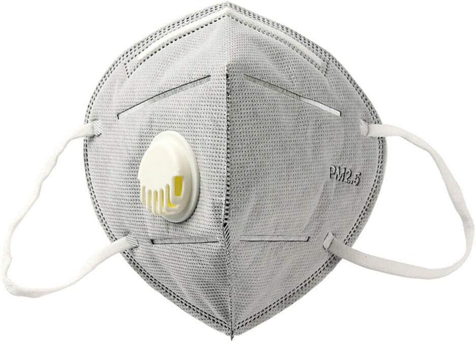10pcs New Disposable Dust Mask KN95 Respirator Face Masks w/Breathing Valve (Gray)