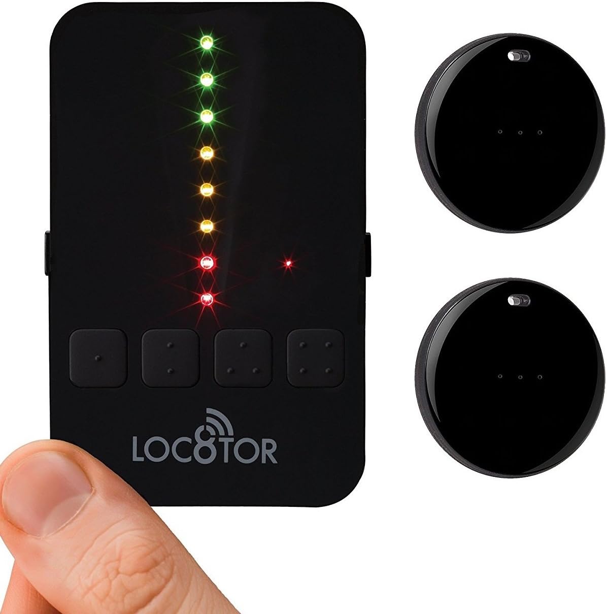 Loc8Tor Lite - Handheld Locator and Mini Homing Tag for Misplaced or Lost Items, Audio and Visual Finder