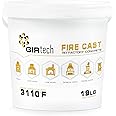 Girtech FireCast Castable Refractory Cement Mix 3110 Degree Fahrenheit 19 Lbs High Temperature Heat Resistant Fireproof Mortar Build Repair Pizza Oven Fire Places Forge Kiln Stove