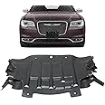 US AUTO PARTS PLUS New Front Engine Splash Shield Center Under Cover Plastic Vacuum Form Direct Replacement for Chrysler 300 2015-2022 68214817AA-PFM CH1228139