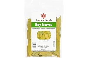 Bay Leaves – 0.5 oz | Whole Dried Laurel Leaves for Cooking | Aromatic Herb & Spice | Non-GMO, All-Natural, Premium Quality by Mecca Foods