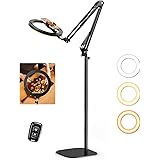Newest Ring Light with Stand Overhead Phone Mount Holder, Evershop 10” Ring Light Tripod for iPhone, Selfie Light Phone Camera Stand for Video Recording,Photography, Streaming, Vlog, TikTok,YouTube