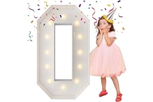 MERRY MOSAICS 4FT Marquee Light Up Letters, Large Marquee Letters, Mosaic Balloon Frame Letters Big Letter For Engagement Wedding Decorations Birthday Party Backdrop Decor, Balloon Arch Kit Letter O