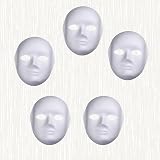 SUPVOX 5pk White Paper Pulp DIY Face Masks for Kids Crafts Masquerade Costume view 8