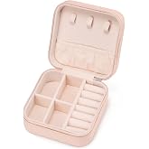 VOMNA Mini Jewelry Travel Case,Small Jewelry Box,Traveling Jewelry Organizer,Portable Jewellery Storage Holder for Rings Earr