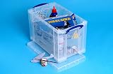 Really Useful Box 24 Litre Clear Plastic Storage Box with Lid view 4
