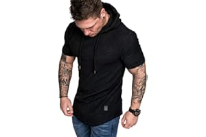 Lexiart Mens Fashion Athletic Hoodies Sport Sweatshirt Solid Color Fleece Pullover