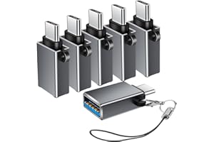 BaseNew USB C to USB Adapter 6 Pack,Type C to USB A,USBC Male to USBA Female OTG Adaptor,USBC Adapters for iPhone 15,MacBook 