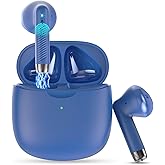 Wireless Earbuds, Bluetooth 5.4 Earbuds Stereo Bass, Bluetooth Headphones in Ear Noise Cancelling Mic, Earphones IP7 Waterproof Sports, 32H Playtime USB C Charging Case Blue Ear Buds for Android iOS