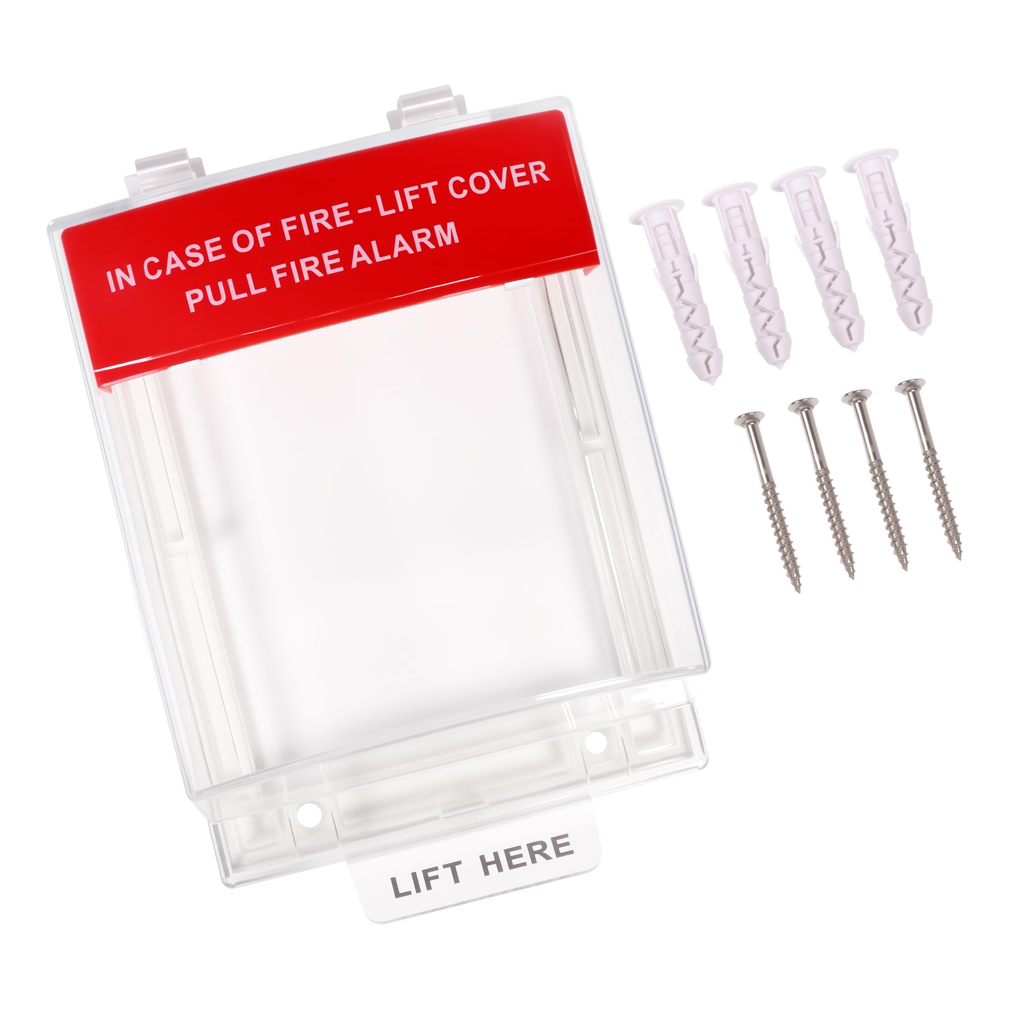 Photo 1 of Fire Alarm Protective Cover Manual Call Point Button Protective Guard for Fireproof Switch for Fire Alarm Station Emergency Button Protective