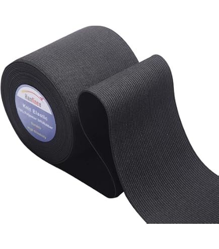 Bande Élastique Large 300 X 7,5 Cm – Élastique Tricoté Noir Pour Couture, DIY, Ceintures, Couvre-Lit - 4