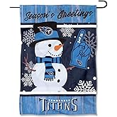 Tennessee Titans Holiday Winter Snow Garden Flag Double Sided Banner