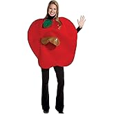 Apple with Worm Adult, Red, One Size Fits Most