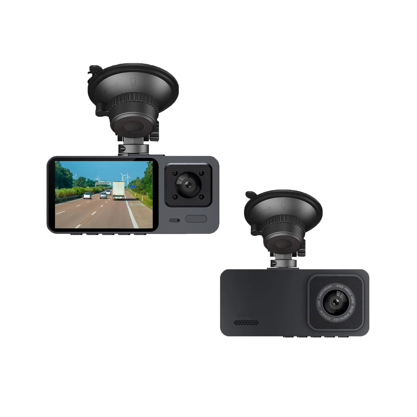 Photo 1 of Dash Camera Front and Inside Dash Cam for Car Security Video Recorder with Audio Plug and Play, WDR, Night Vision, G-Sensor Auto Lock, 140° Wide Angle View, 2 Inch Screen Car DVR