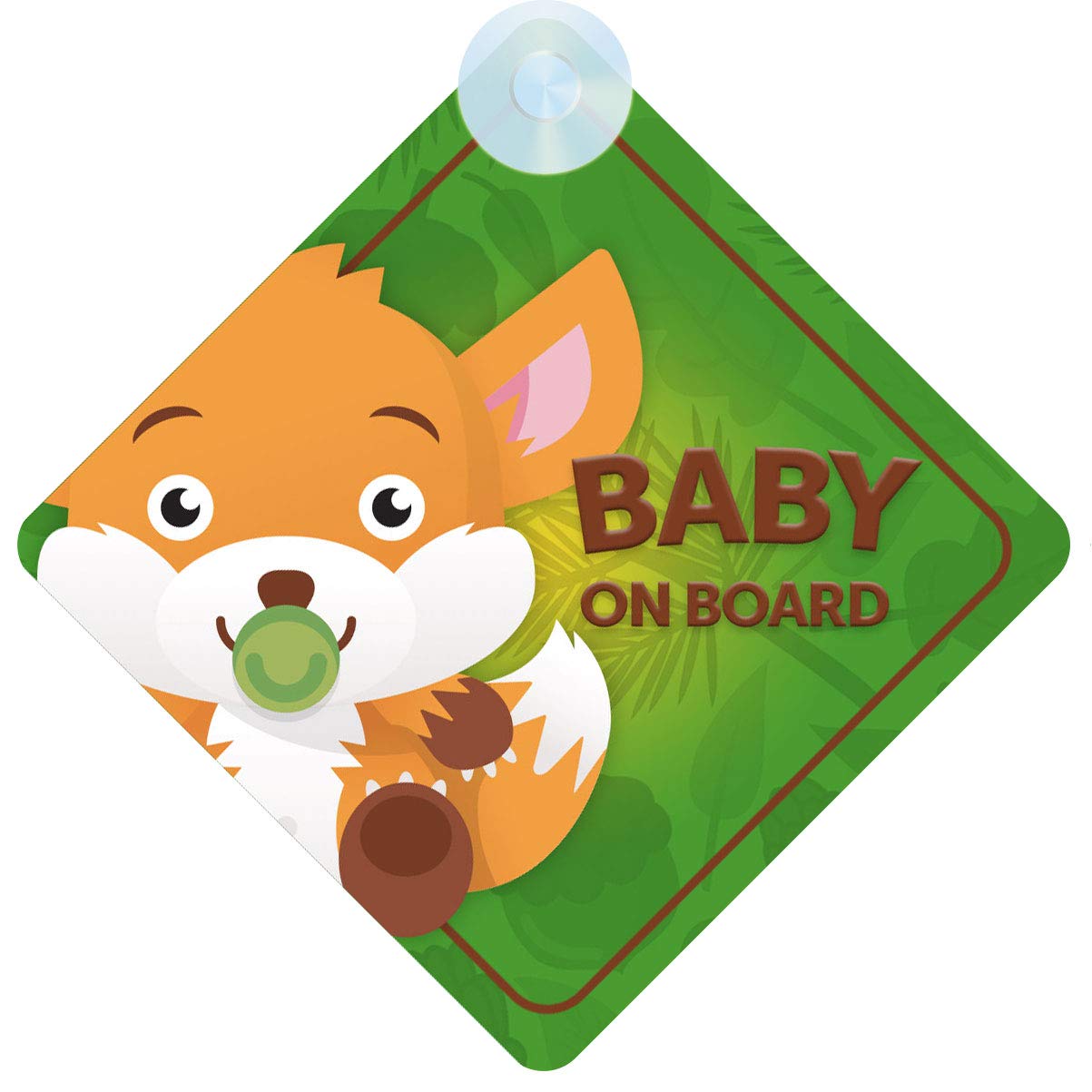 Baby Fox on Board Car Sign (Baby on Board) Boy or Girl Children's Non Personalised Animal Theme