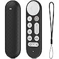 Remote Case Cover for Google TV Streamer 4K - Silicone Full Cover Controller Accessories with Anti-Slip, Anti-Scratch, Dustproof for 2024 Google TV Streaming Box (Black)