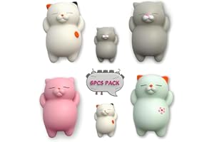 Midook 6Pcs Mochi Squishy Toys,Kawaii Squishies,Valentines Gift Birthday Party Favors for Kids Boys Girls Adults Mini Kawaii 