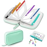 Timueetech A7 Waterproof Pill Organizer with 7 PCS L Size Zippered Pill Pouches for A7 Binder, Large BPA-Free Weekly Medicine Organizer, Color-Coded Reusable Travel Pill Storage System