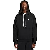 Nike Solo Swoosh Men's Fleece Pullover Hoodie (Medium, Black/White)