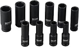 DAYUAN 1/2 Drive Impact Deep Socket Set 10Pcs 10-24mm Cr-Mo Steel Automotive DIY view 3