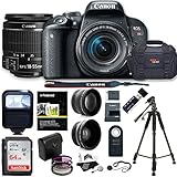 Canon EOS Rebel T7i Camera, EF-S 18-55 IS STM Lens Kit, Sandisk 64GB, Ritz Gear Premium SLR Camera Bag, Filter Kit, Flash and Accessory Bundle