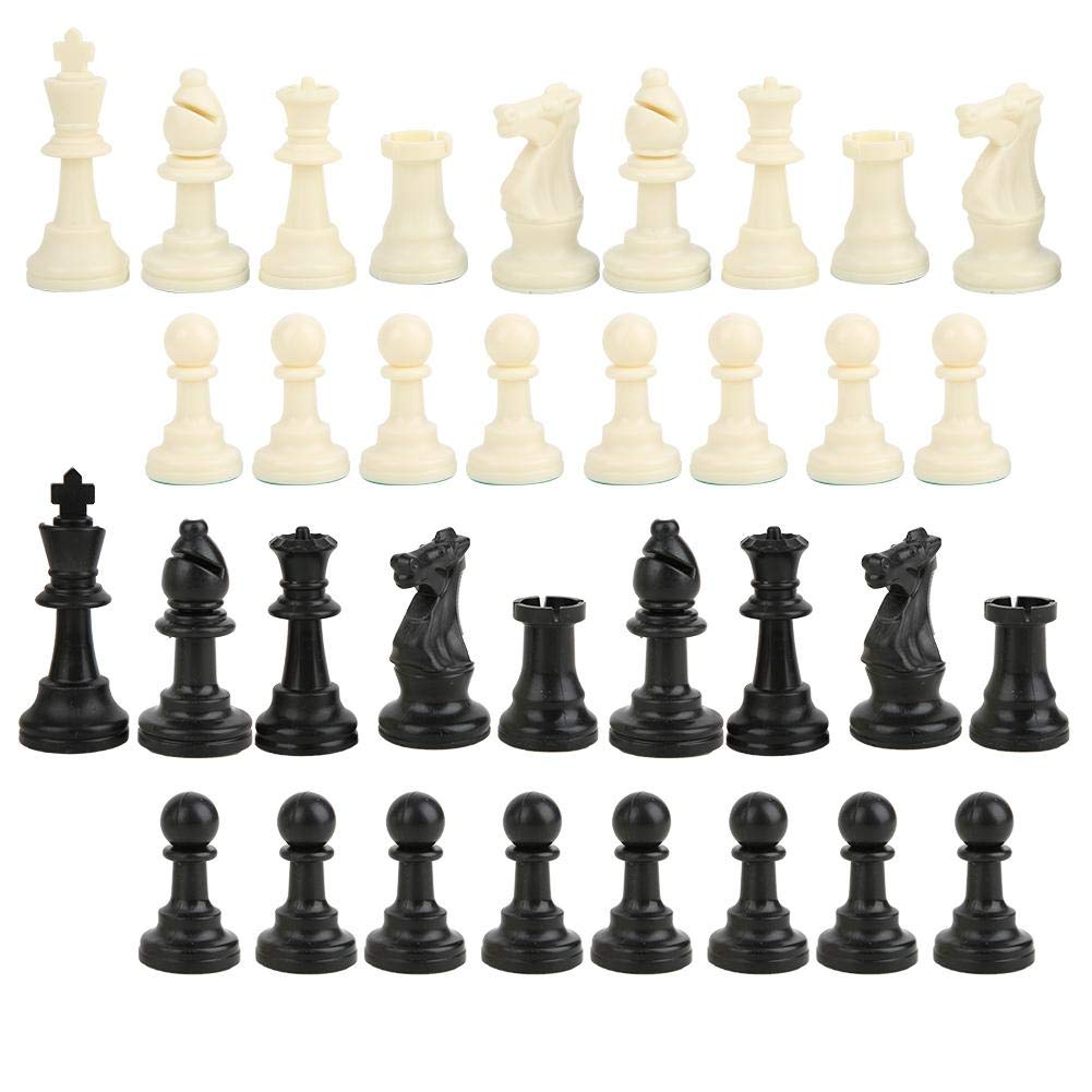VGEBY Chess Game, King Height 95mm PP Plastic International Chess Chessman Stick Not Contain Chessboard(Not Contain Chessboard) Leisure Sport