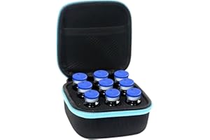 AJFHKJ Insulin Fridge Holder Storage Case, 9-Slot, Fits Standard 10ml U-100 Vials, Black&Blue Edges, Zipper