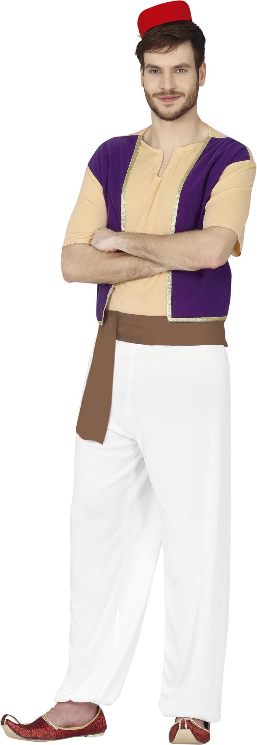 FIESTAS GUIRCA Desert Thief Arabian Man Fancy Dress Costume Adult Outfit Mens Historical Dress Up Male (Large)