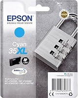 Epson 35XL Cyan Padlock High Yield Ink Cartridge Claria Photo HD