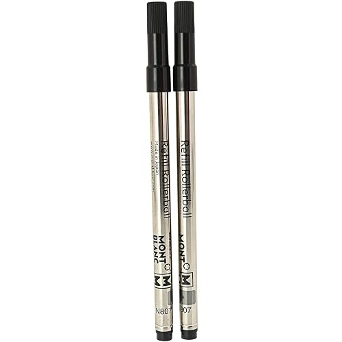 Montblanc Rollerball Refills (M) Mystery Black 105158 – Quick-Drying ...