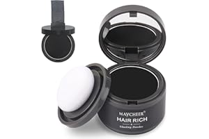 Maycheer Hairline Shadow Powder - Maycheer Hair Root Cover Up, 30 Colors Hair Rich Shading Powder for Women (05#Black)