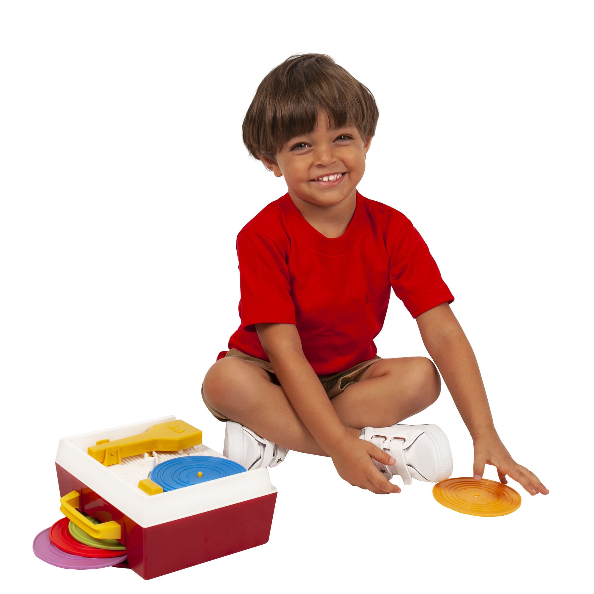 Fisher Price Classics - Record Player - Retro, Tactile Interactive Retro Toy for Kids, Girls, Boys, Toddlers, Baby, Preeschooler, Unisex 18 Months +