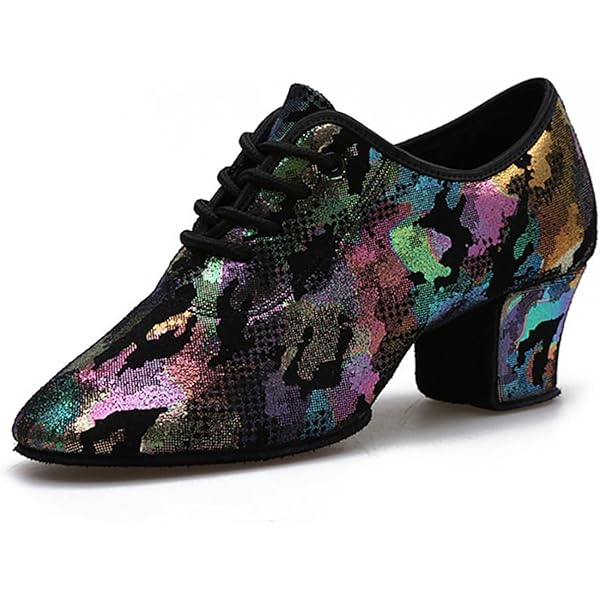 Dance Heels Character Shoes For Women Uonpie Girls Latin Low Heels Tango Salsa Ballroom Brown Performance Practice , 8.5 M US Toddler | Dance Ballroom Women Dance Shoes