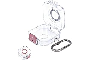 Charger Box for Oura Ring Gen4, Plastic Transparent Protective Case Charger Box with Hook Buckle Anti-Scratch Cover Shell Sma