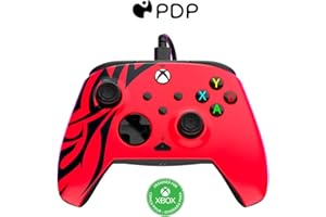 PDP Gaming REMATCH Enhanced Wired Gaming Controller: Licensed Gamepad for Xbox Series X|S, Xbox One, Windows PC, Mappable Back Buttons, Customizable Triggers, Audio Control, Companion App: Spirit Red