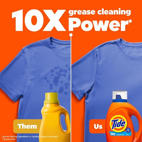 TIDE LIQUID LAUNDRY DETERGENT, CLEAN BREEZE SCENT, 80 FL OZ, 64 LOADS, BOOSTED CLEAN EVEN IN COLD WATER WITH CONCENTRATED WASHING SOAP