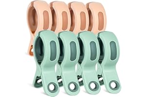 ZACOOL Beach Towel Clips for Beach Chair Towel Holder for Beach Chair Pool Chair on Cruise-Jumbo Size,Plastic Strong Beach Chair Clips to Keep Your Towel from Blowing Away,Heavy Duty and in Bright Colors